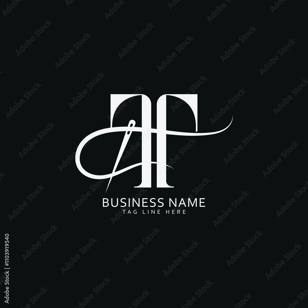 Modern Letter T Tailor Logo With Vector Icon Modern Letter T Tailor Logo With Vector Icon