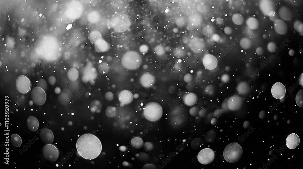 Fundo de Bokeh Monocromático com Luzes Desfocadas Fundo de Bokeh Monocromático com Luzes Desfocadas
