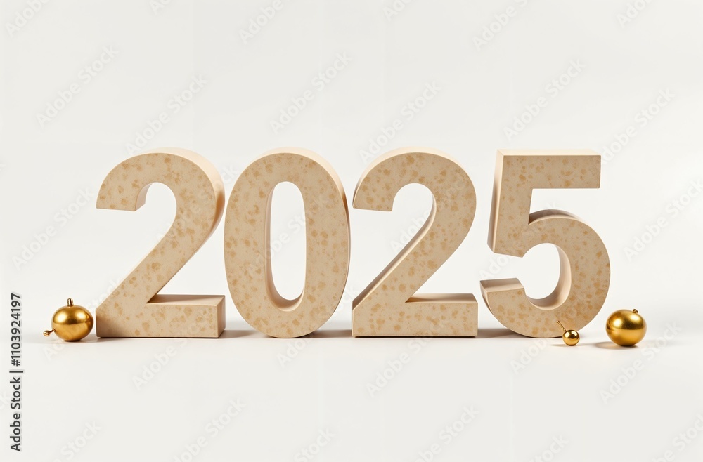numbers 2025 on white background minimalism numbers 2025 on white background minimalism