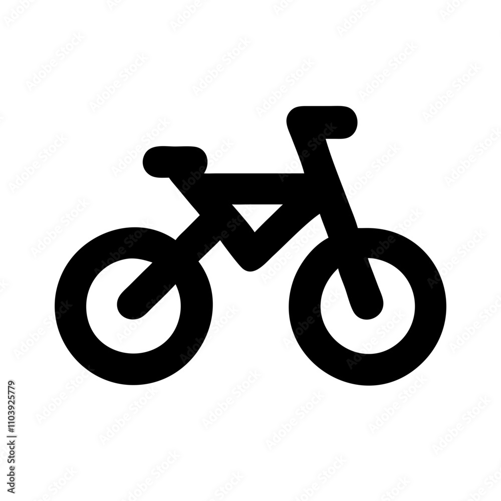 Good icon of a mountain bicycle in black silhouette.
Good icon of a mountain bicycle in black silhouette.