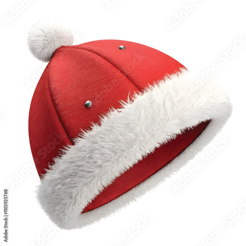 abstract 3d different style Christmas hat or cap isolated on white background