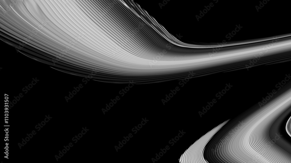 Obraz premium Grey line on black. Minimal design. Cover design template, business flyer layout, wallpaper