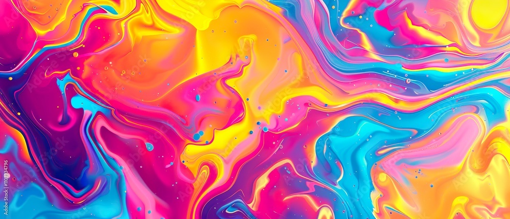 Obraz premium Vibrant Summer Abstract Pattern: Playful Shapes and Bright Colors for Festive Designs