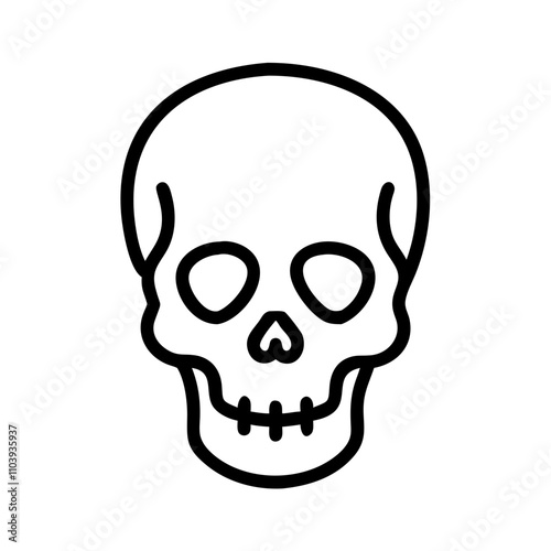 Good icon of a simple skull outline

