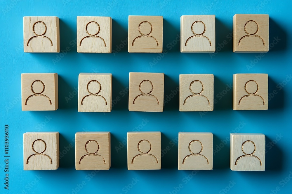 Minimalist Workforce Team Aligned Employee Icons Minimalist Workforce Team Aligned Employee Icons