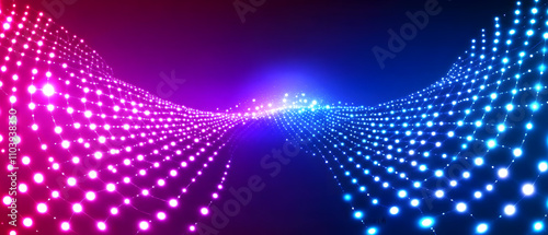 Dynamic light displays digital space abstract visuals futuristic environment immersive view technology concept