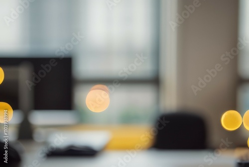 Wallpaper Mural Blurred office lights. Abstract office background image conveying calm and productivity.  Soft focus highlights a peaceful workspace. Torontodigital.ca