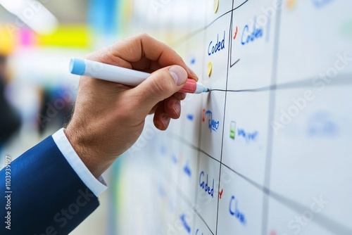 Planning Meeting on Whiteboard photo