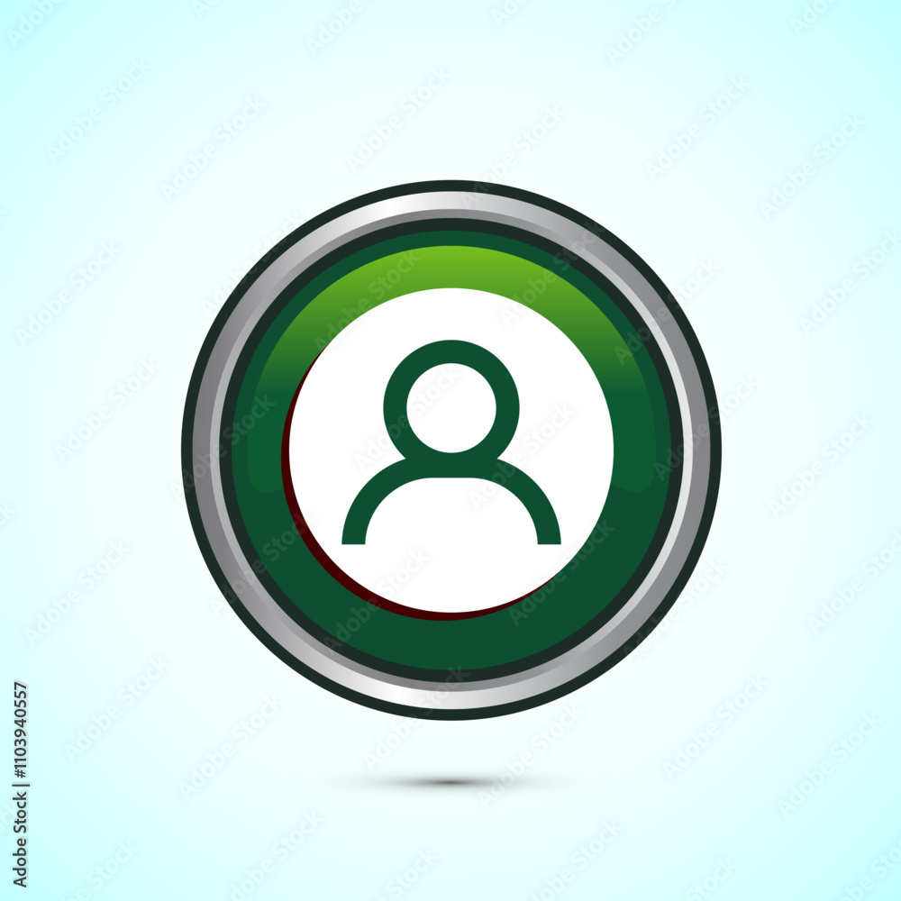 User profile icon design illustration, User profile avatar, Green Color Round Button Design User profile icon design illustration, User profile avatar, Green Color Round Button Design