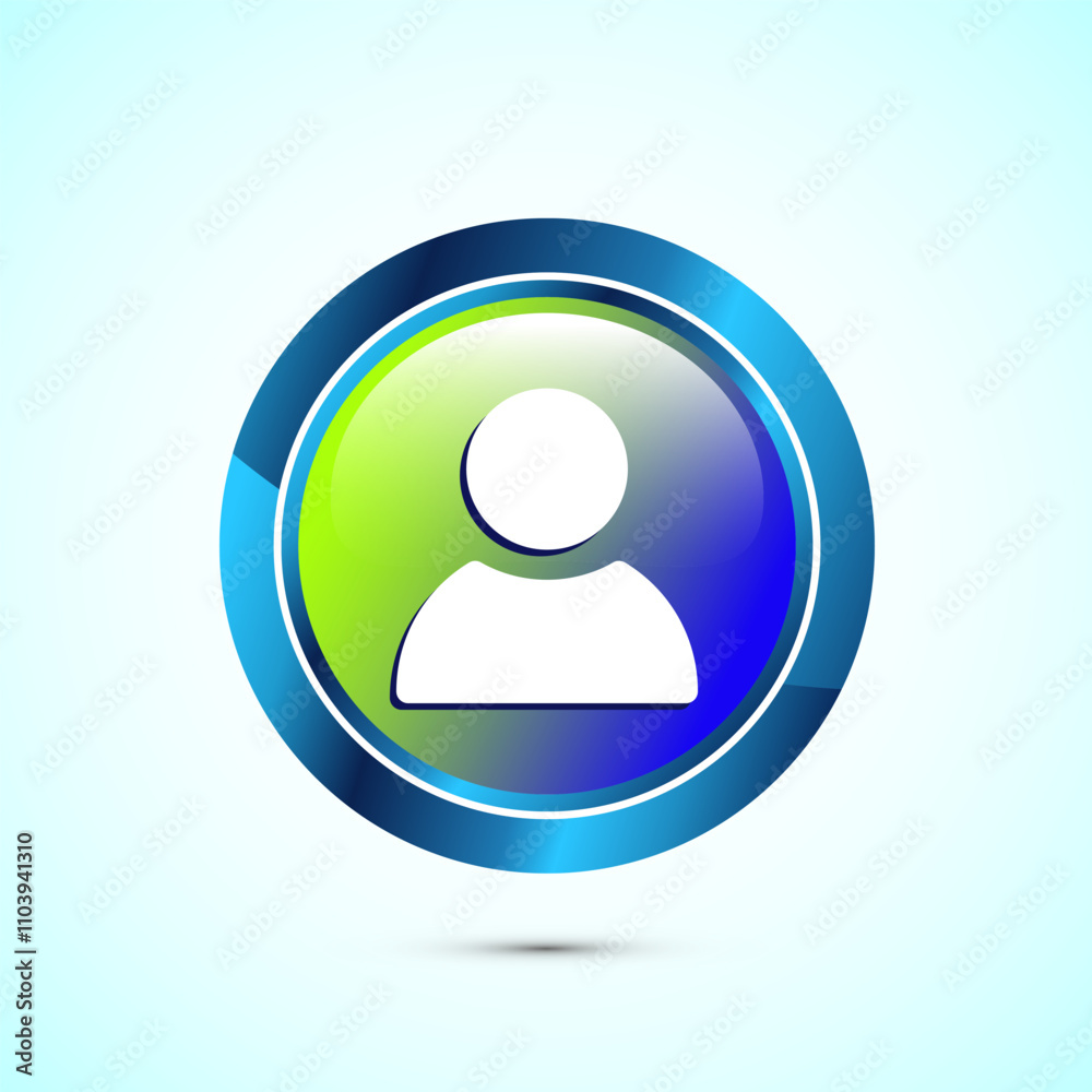 User profile icon design illustration, User profile avatar, Glossy Round Button Design User profile icon design illustration, User profile avatar, Glossy Round Button Design