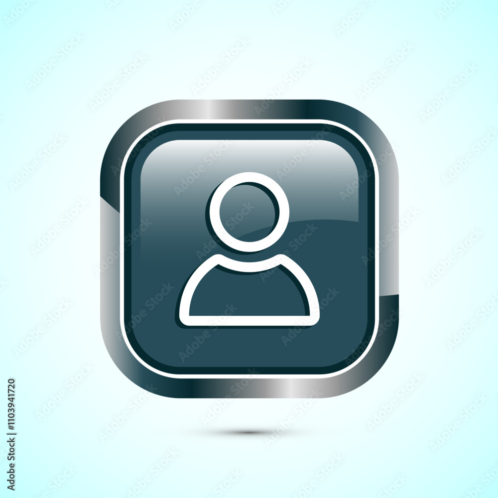 User profile icon design illustration, User profile avatar, Gray Color Square Button Design User profile icon design illustration, User profile avatar, Gray Color Square Button Design