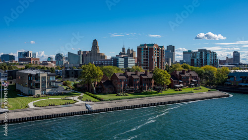 Skyline of Buffalo, New York, in Summer