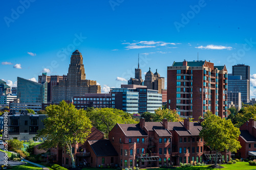 Skyline of Buffalo, New York, in Summer