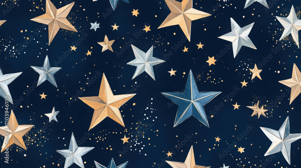 Starry Midnight Christmas Texture Starry Midnight Christmas Texture