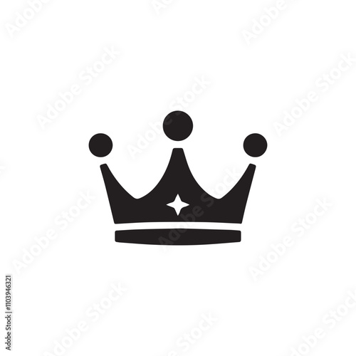 Crown vector icon symbol design illustration.