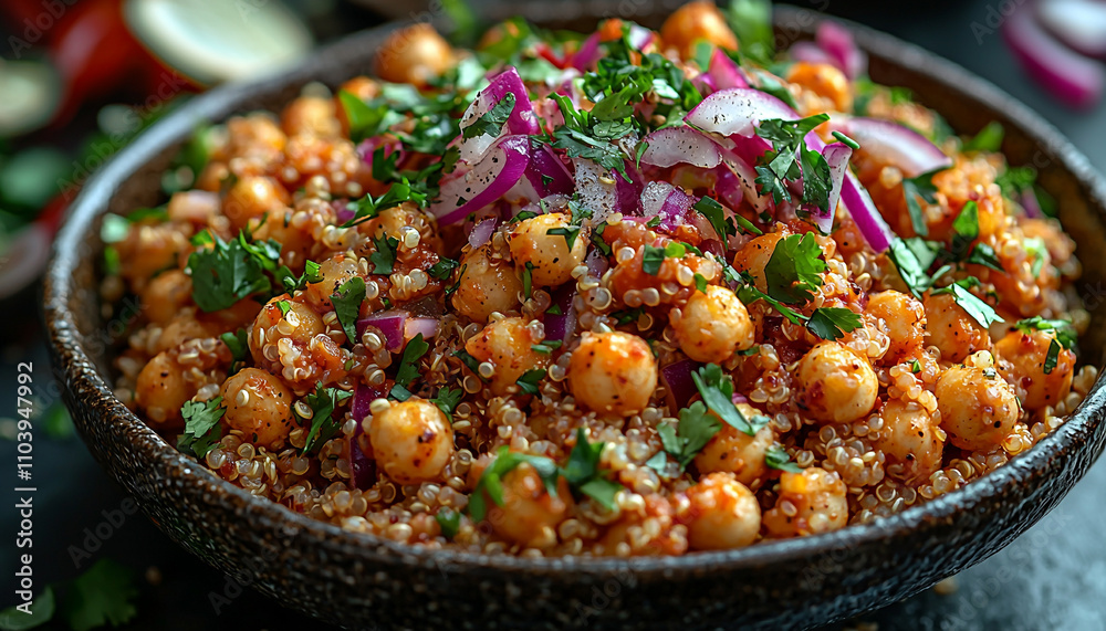 Healthy meal of vegetarian salad with fresh ingredients generated by AI Healthy meal of vegetarian salad with fresh ingredients generated by AI