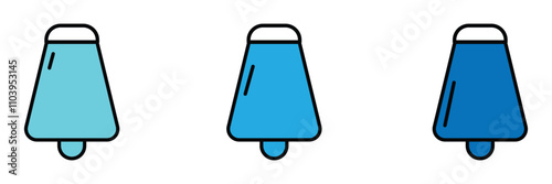 Cowbell icon vector on white background. Farm animal metal ring bell vector symbol. Vector illustration. Eps file 4.