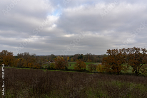 The Longmede water meadow at Runnymede in Surrey, UK photo