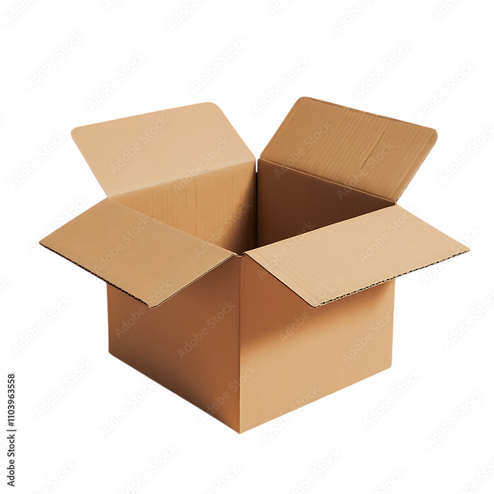 Open Brown Corrugated Cardboard Box for Shipping, Packaging, and Storage – High-Quality Empty Box Design for E-Commerce, Moving Supplies, and Warehouse Use Open Brown Corrugated Cardboard Box for Shipping, Packaging, and Storage – High-Quality Empty Box Design for E-Commerce, Moving Supplies, and Warehouse Use