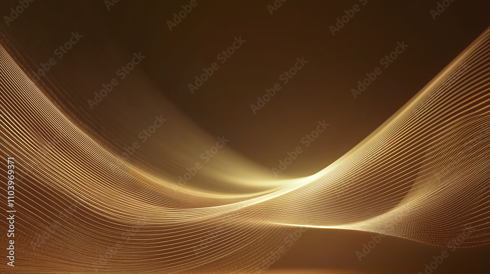 Fototapeta premium abstract background with golden waves