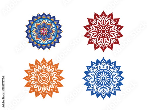 Tradition Mandala Art Design Vector photo