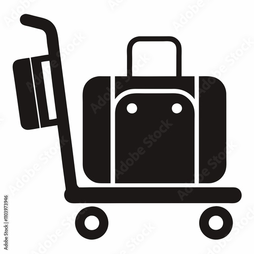 travel suitcase with luggage illustration