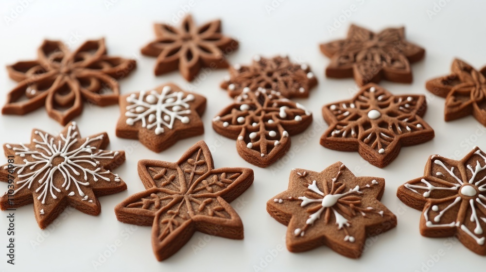 set of christmas cookies isolated on white set of christmas cookies isolated on white