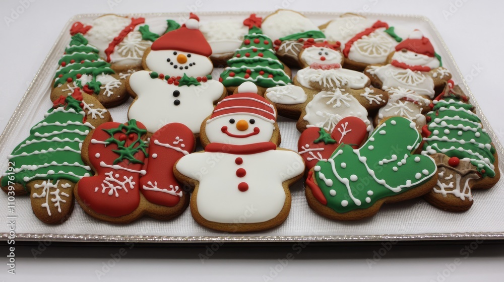set of christmas cookies isolated on white set of christmas cookies isolated on white