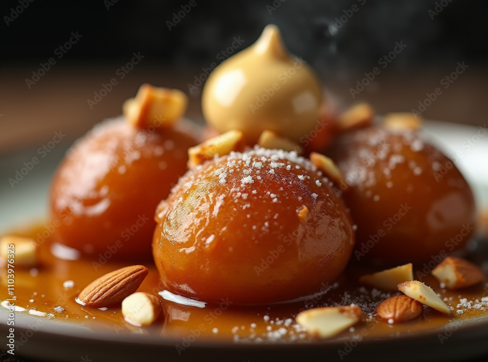 Sticky Toffee Gulab Jamun, Fusion menu ideas, desserts foods fusion Sticky Toffee Gulab Jamun, Fusion menu ideas, desserts foods fusion