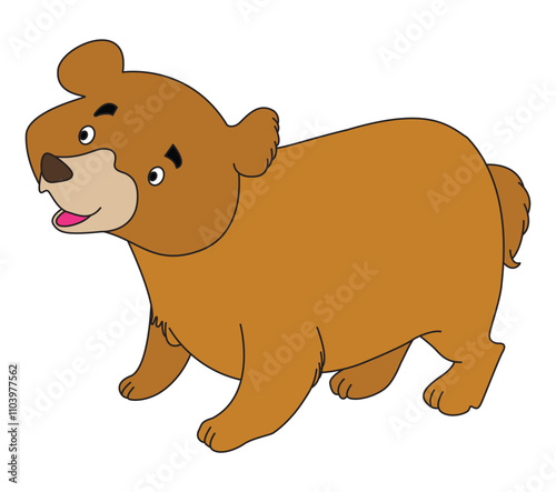 A bear animal cartoon sticker