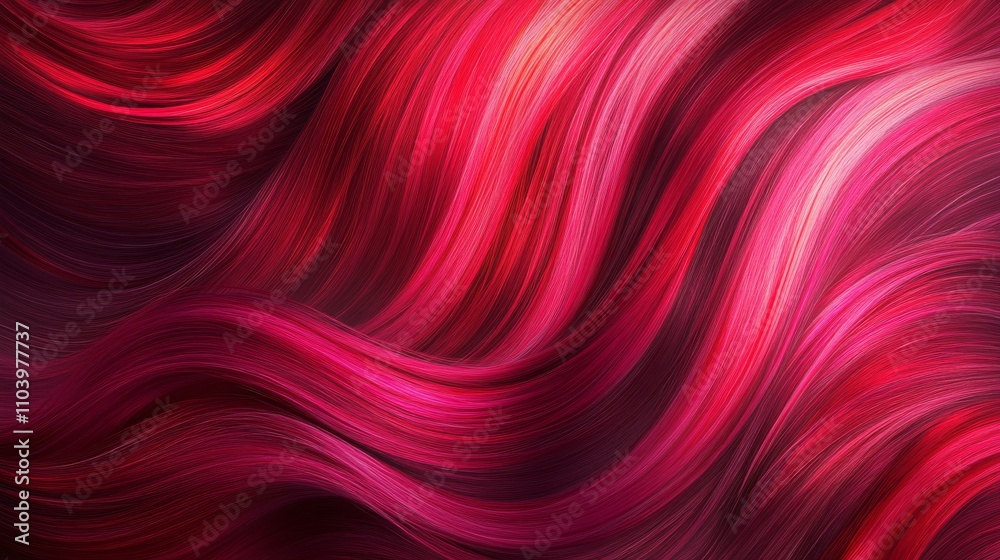 Vibrant red and pink abstract wave pattern with dynamic flow Vibrant red and pink abstract wave pattern with dynamic flow