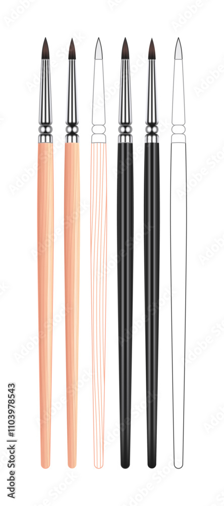Paintbrush. Vector illustration. Paintbrush. Vector illustration.