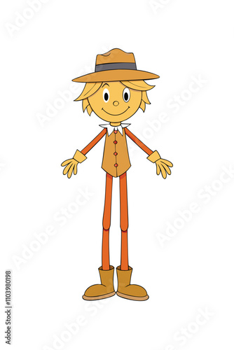 smiling scarecrow full body