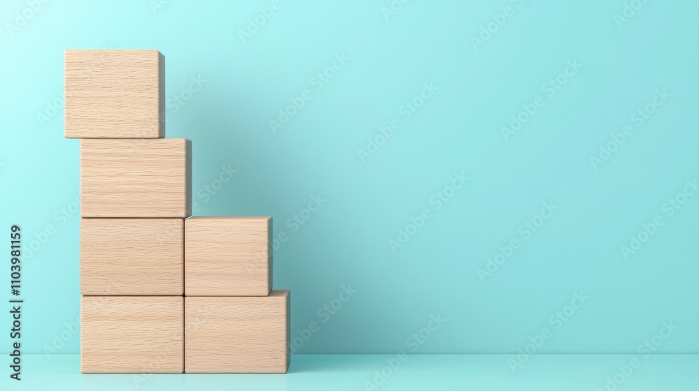 Wood block SEO Business. Wooden blocks stacked on a blue background Wood block SEO Business. Wooden blocks stacked on a blue background