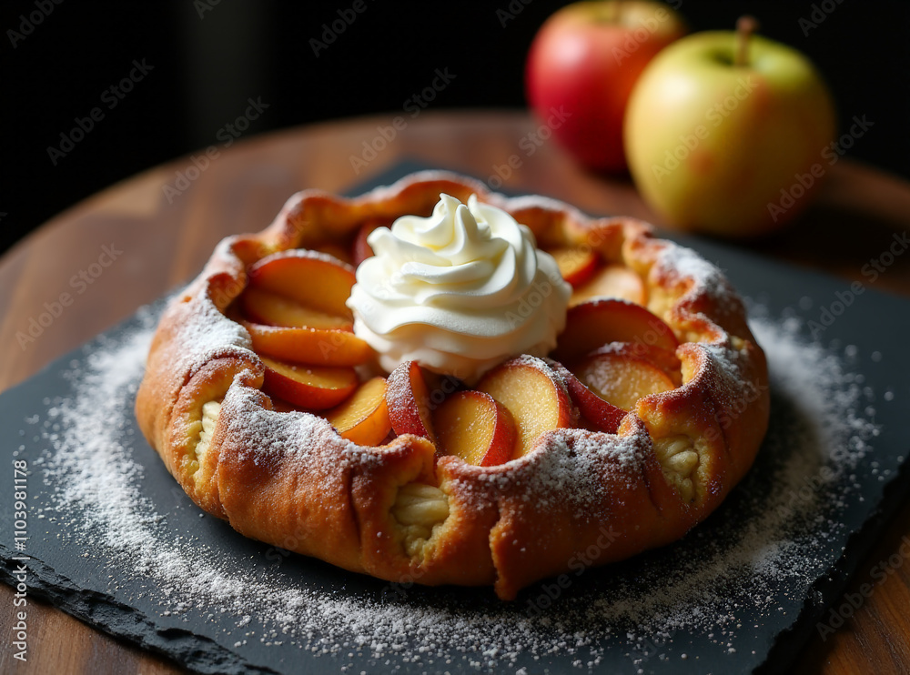 Sticky Toffee Apple Galette, Fusion menu ideas, desserts foods fusion Sticky Toffee Apple Galette, Fusion menu ideas, desserts foods fusion