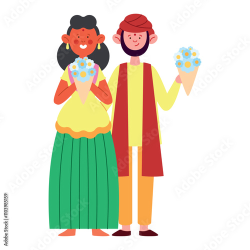 hindu wedding couple ceremony