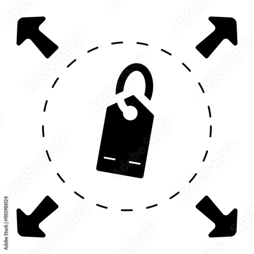 business product expansion glyph icon