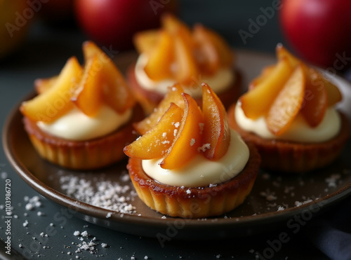 Tatin Jamun Tartlets, desserts foods fusion  photo