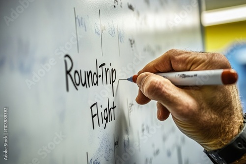 Round Trip Flight Planning on Whiteboard