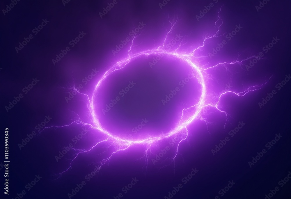 Purple abstract plasma lightning ring with glowing particles swirling in dark sky fantasy concept art Purple abstract plasma lightning ring with glowing particles swirling in dark sky fantasy concept art