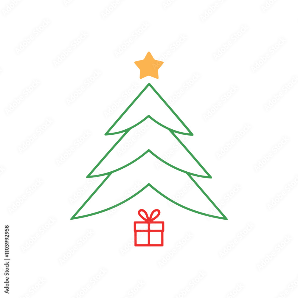 Christmas tree icon vector illustration Christmas tree icon vector illustration