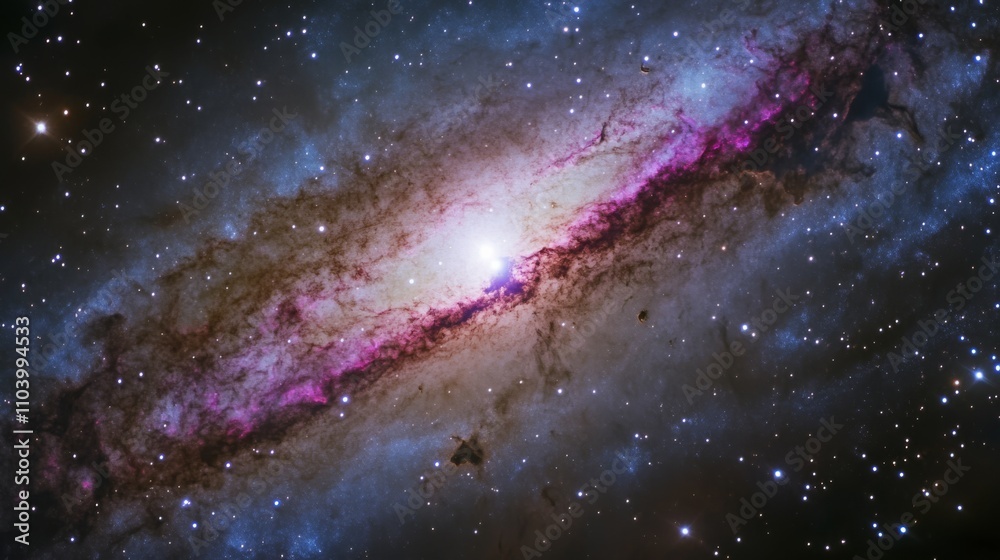 Fototapeta premium Cosmic star, milky way, gorgeous, colorful, magic reality, shining star, hypnosis