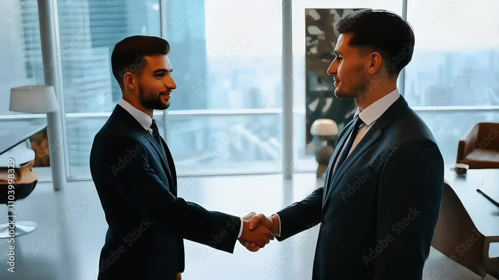 A businessman shaking hands to seal a successful business deal, fostering investment, teamwork, and partnership with business associates in the global logistics and supply chain network A businessman shaking hands to seal a successful business deal, fostering investment, teamwork, and partnership with business associates in the global logistics and supply chain network