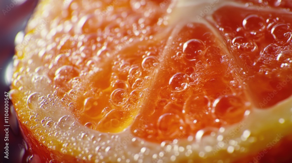 Fresh orange slice with water droplets, great for food and beverage photography Fresh orange slice with water droplets, great for food and beverage photography