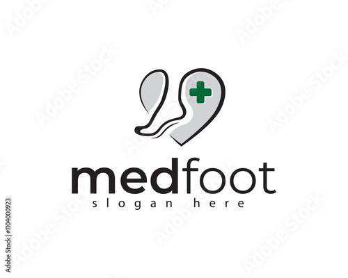creative combination of feet and love logo design