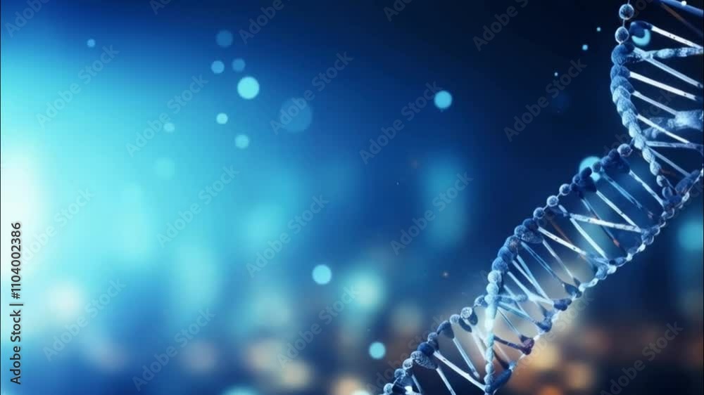 Genetic code DNA molecule structure on digital background