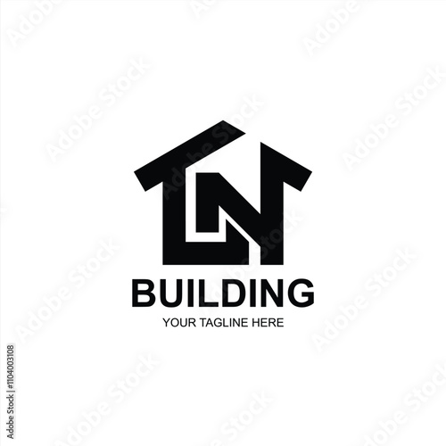 building logo cn initial icon with creative vector illustration