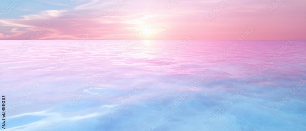 beautiful landscape of a sunset over the ocean. The sky is a gradient of pink and blue, with the sun partially visible in the top right corner. beautiful landscape of a sunset over the ocean. The sky is a gradient of pink and blue, with the sun partially visible in the top right corner.