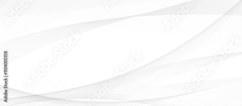 Abstract white background with grey smoke blend wave lines and technology background. Technology flow grid blend curve wave line digital isolated energy, music dynamic gradient thin digital line.