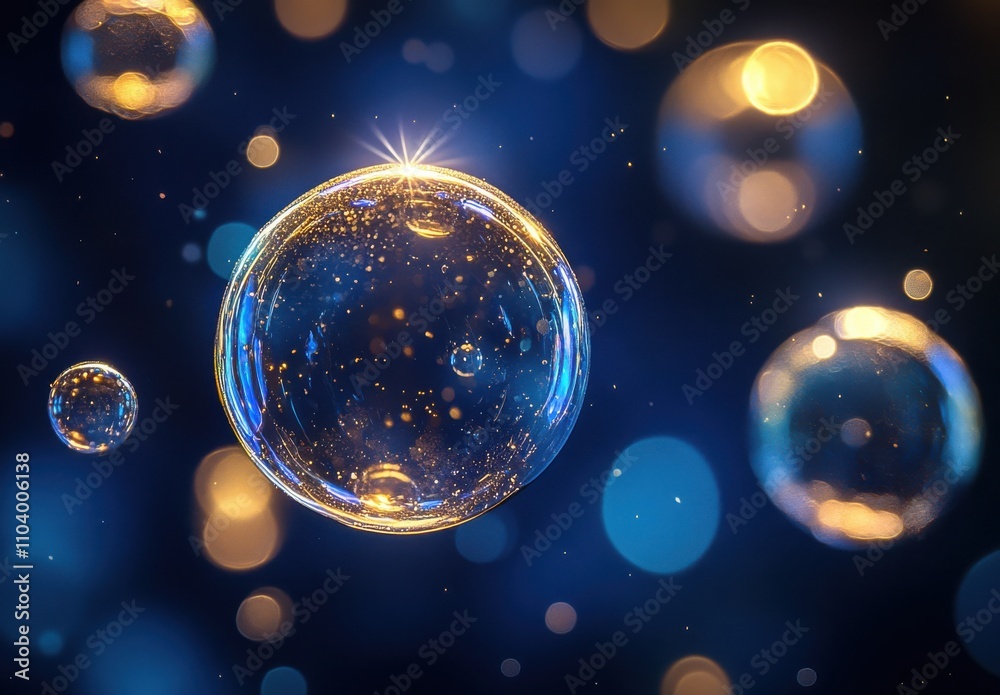Enchanting Abstract Image of Colorful Soap Bubbles Floating Against a Soft Bokeh Background with Sparkling Lights and a Dreamy Atmosphere Enchanting Abstract Image of Colorful Soap Bubbles Floating Against a Soft Bokeh Background with Sparkling Lights and a Dreamy Atmosphere
